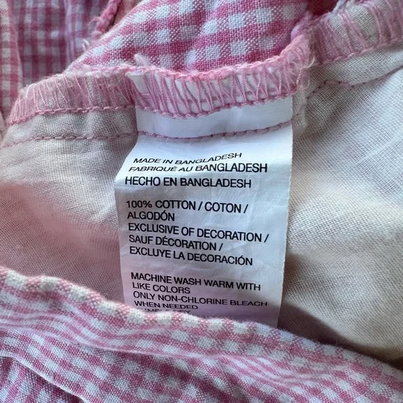 IZOD Men’s All Cotton Pink & White Gingham Flat Front 10” Shorts - Size 38 - Picture 7 of 11